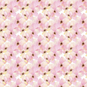 PINK FLOWERS (IN THE MEADOW) - Cotton muslin