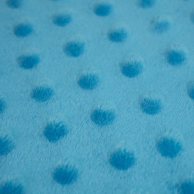 Light turquoise - dotted plush (minky)