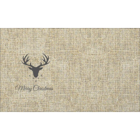 DEER (ADVENTURE) - jute - Cotton woven fabric panel / Choice of sizes