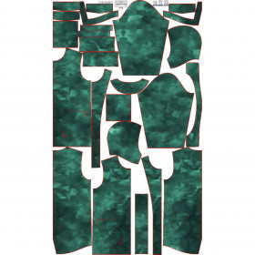 MEN'S PARKA (TOM) - CAMOUFLAGE PAT. 2 / bottled green - sewing set