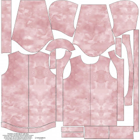KIDS PARKA (ARIEL) - CAMOUFLAGE pat. 2 / rose quartz - softshell