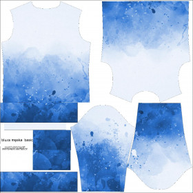 MEN’S SWEATSHIRT (OREGON) BASIC - SPECKS (classic blue) - looped knit fabric 