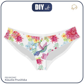 WOMEN'S PANTIES - HUMMINGBIRDS AND FLOWERS