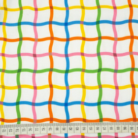 COLORFUL SQUARES - Waterproof woven fabric