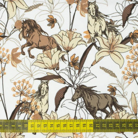 HORSES AND VANILLA FLOWERS / vanilla - looped knit 