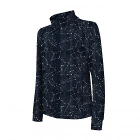 "MAX" CHILDREN'S TRAINING JACKET - CONSTELLATIONS pat. 2 (GALACTIC ANIMALS) / navy - knit with short nap