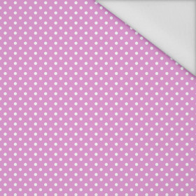 DOTS WHITE / purple - Waterproof woven fabric