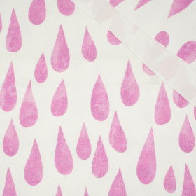 BIG DROPS ( pink ) / white - single jersey with elastane 