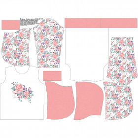 KID'S HOODIE (ALEX) - WILD ROSE FLOWERS PAT. 1 (BLOOMING MEADOW) - sewing set