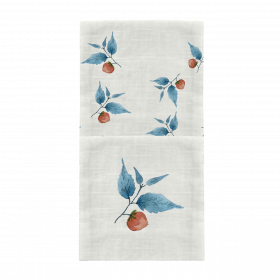NAPKINS AND RUNNER - BLUE LEAVES pat. 2 - sewing set
