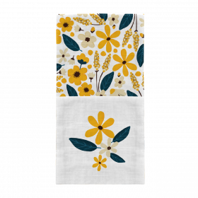 NAPKINS AND RUNNER - SMALL FLOWERS pat. 2 / white - sewing set