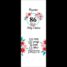 Girlish care tag "FLOWERS " CZ - 9 pcs set / Choice of sizes