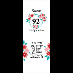 Girlish care tag "FLOWERS " CZ - 9 pcs set / Choice of sizes