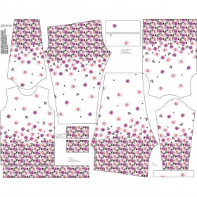 CHILDREN'S PAJAMAS " MIKI" - FLOWERS AND CLOVER (IN THE MEADOW) - sewing set