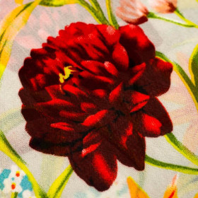 FLOWERS ON THE MEADOW pat. 3 / light grey - Chiffon