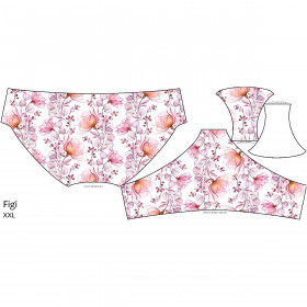 WOMEN'S PANTIES - FLOWERS pat. 4 (pink)