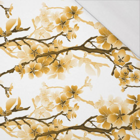 CHERRY BLOSSOM pat. 1 (gold) - single jersey with elastane 