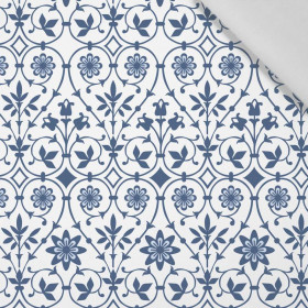 FLOWERS pat. 1 (classic blue) - Cotton woven fabric