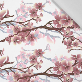 CHERRY BLOSSOM pat. 1 (red) - Cotton woven fabric