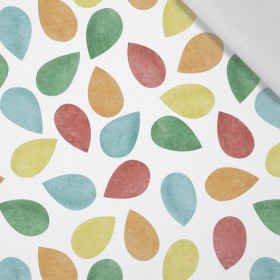 BIG LEAVES MIX / yellow - Cotton woven fabric