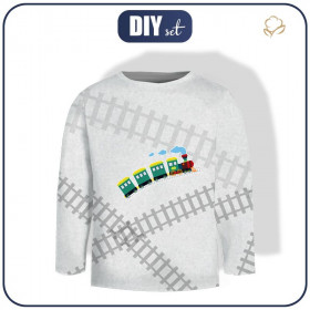 LONGSLEEVE -  LOCOMOTIVE (train) / acid (grey) - sewing set