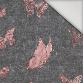 BUTTERFLIES (GLITTER BUTTERFLIES) / ACID WASH GREY - swimsuit lycra