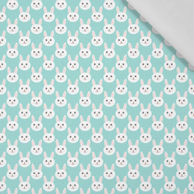 BUNNIES / mint - Cotton woven fabric