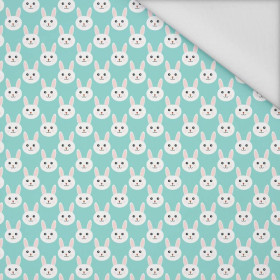 BUNNIES / mint - Waterproof woven fabric