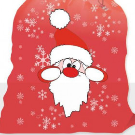 SANTA  / red - Cotton woven fabric panel / Choice of sizes