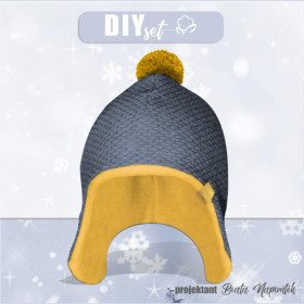 "AVIATOR" HAT - JEANS - BUCLE / banana