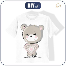 KID’S T-SHIRT- BEAR / Heart -  single jersey