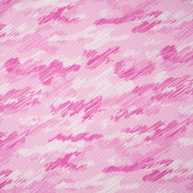 CAMOUFLAGE - scribble / fuchsia - looped knit fabric