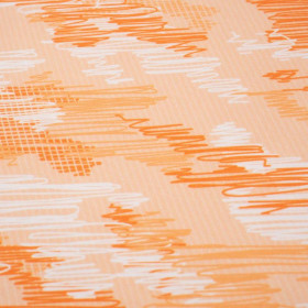 CAMOUFLAGE - scribble / orange - looped knit fabric