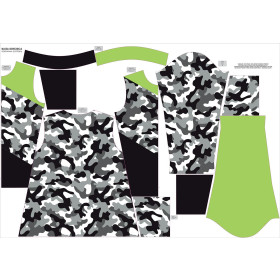 "MAX" CHILDREN'S TRAINING JACKET - CAMOUFLAGE GREY - knit with short nap