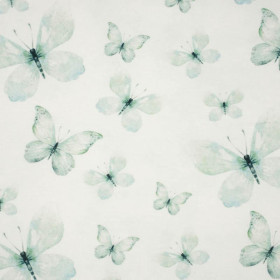 BUTTERFLIES PAT. 2 (WATER-COLOR BUTTERFLIES) - looped knit fabric