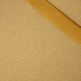 MUSTARD MELANGE - brushed sweatshirt with teddy  / alpine fleece