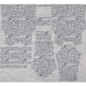 MEN’S SWEATSHIRT (OREGON) - TOOLS ( grey )  / melange light grey - looped knit fabric 