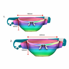 HIP BAG - RAINBOW STRIPES pat. 1 / Choice of sizes