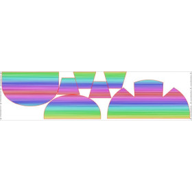 HIP BAG - RAINBOW STRIPES pat. 1 / Choice of sizes