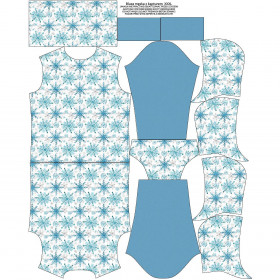 MEN’S HOODIE (COLORADO) - BLUE SNOWFLAKES pat. 2 - sewing set 