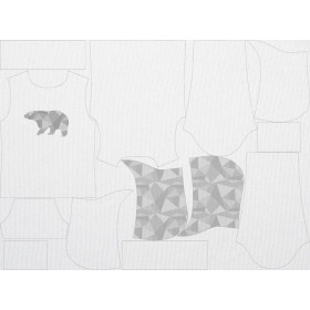MEN’S HOODIE (COLORADO) - GEOMETRIC BEAR (ADVENTURE) / white - sewing set 