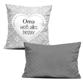 DECORATIVE PILOWS -  Oma weiß alles besser / damasco