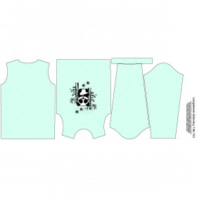 LONGSLEEVE - PANDA (DOTS) / MINT - sewing set