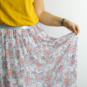 GRAY - Elastic tulle mesh