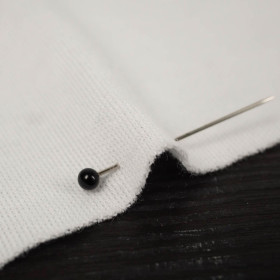 COUPON - WHITE - Elastic cotton knit fabric