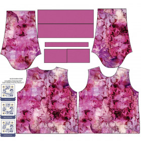 WOMEN'S SWEATSHIRT (HANA) BASIC - PINK PARADISE PAT. 3 - sewing set