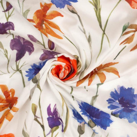 FIELD FLOWERS - viscose woven fabric