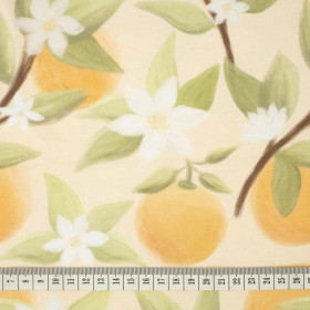 ORANGES no. 2 / vanilla - looped knit fabric