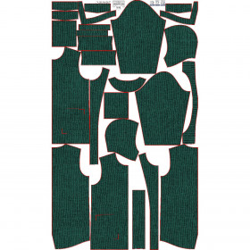 MEN'S PARKA (TOM) - LINEN / bottled green - sewing set