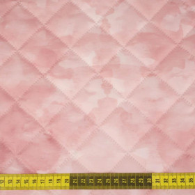 CAMOUFLAGE pat. 2 / rose quartz - Quilted nylon fabric 